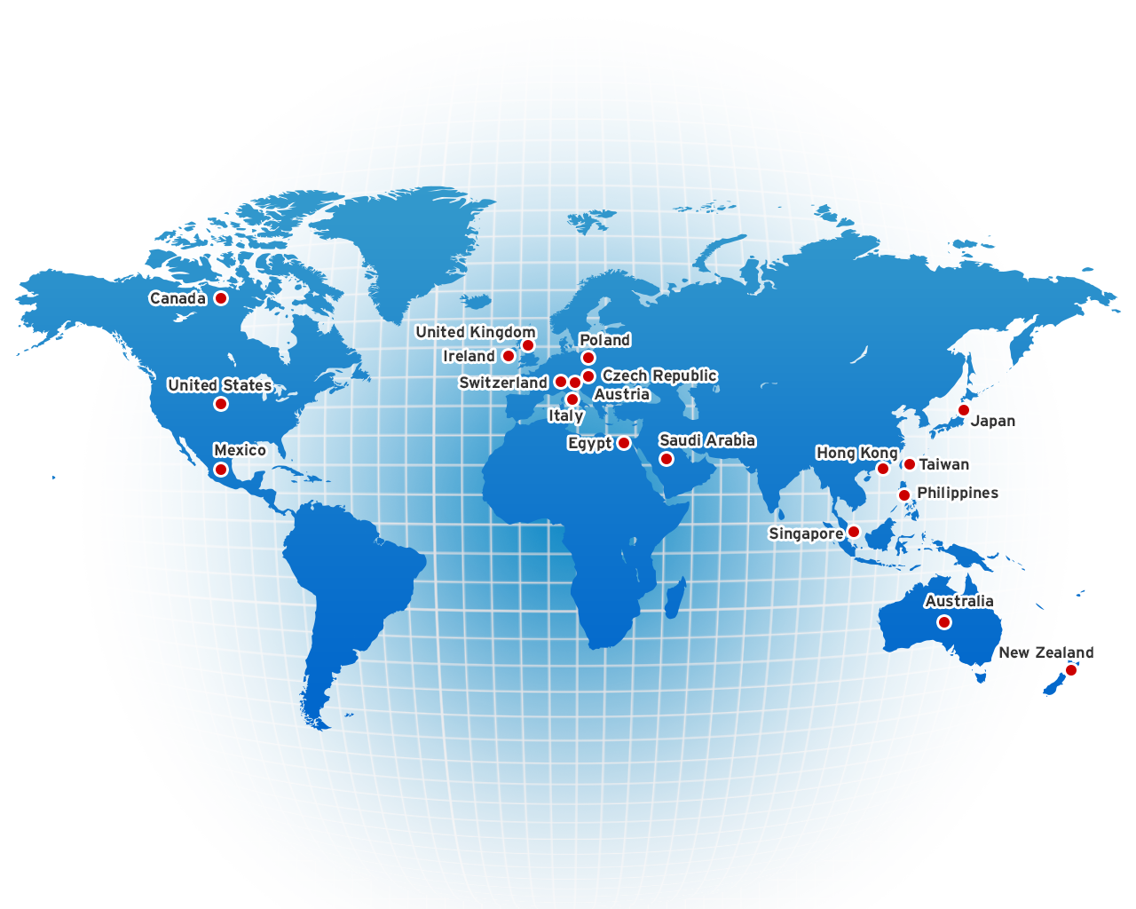 Imagen de un mapa etiquetado con los países impactados por ISFK