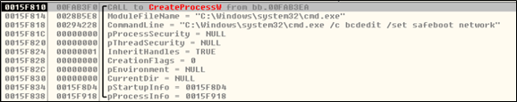 Figure 11. Black Basta boots the device in safe mode using bcdexit.exe from different paths, specifically, %SysNative% and %System32%.