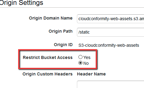 CloudFront Restrict Bucket Access
