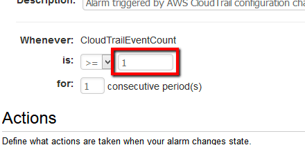 enter 1 as the threshold value in the box next to the dropdown list