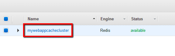 Choose the Memcached/Redis cluster that you want to examine then click on its identifier link