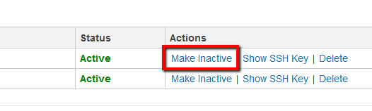 deactivate it by clicking the Make Inactive link