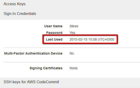 check for the user Last Used attribute value to determine its password last used date. If the timestamp displayed is older than 90 days