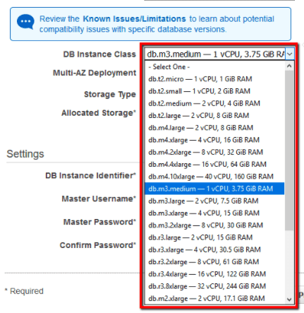 DB Instance Class