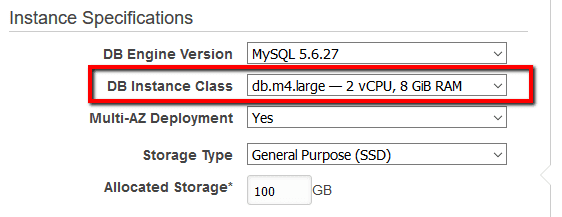 RDS DB Instance Class