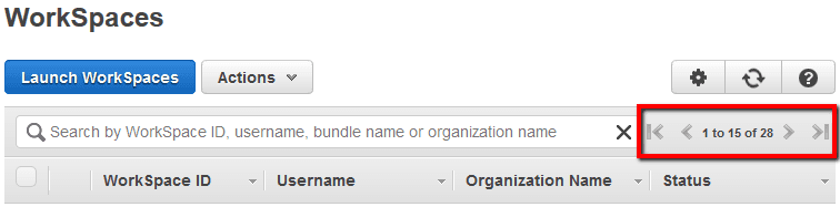 total number of AWS WorkSpaces