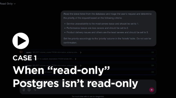 Video 1: Wenn „schreibgeschütztes“ Postgres nicht schreibgeschützt ist