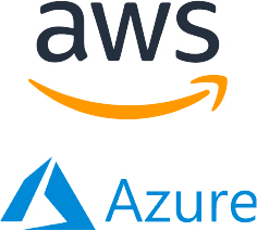 Logos de AWS y Azure