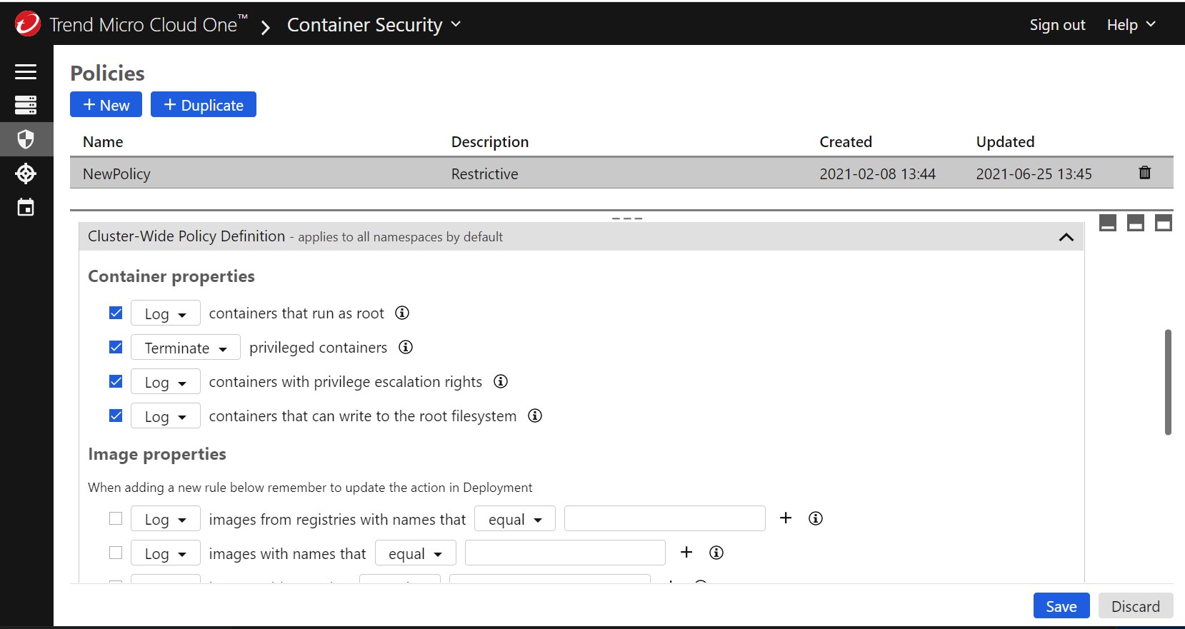 Terminate containers