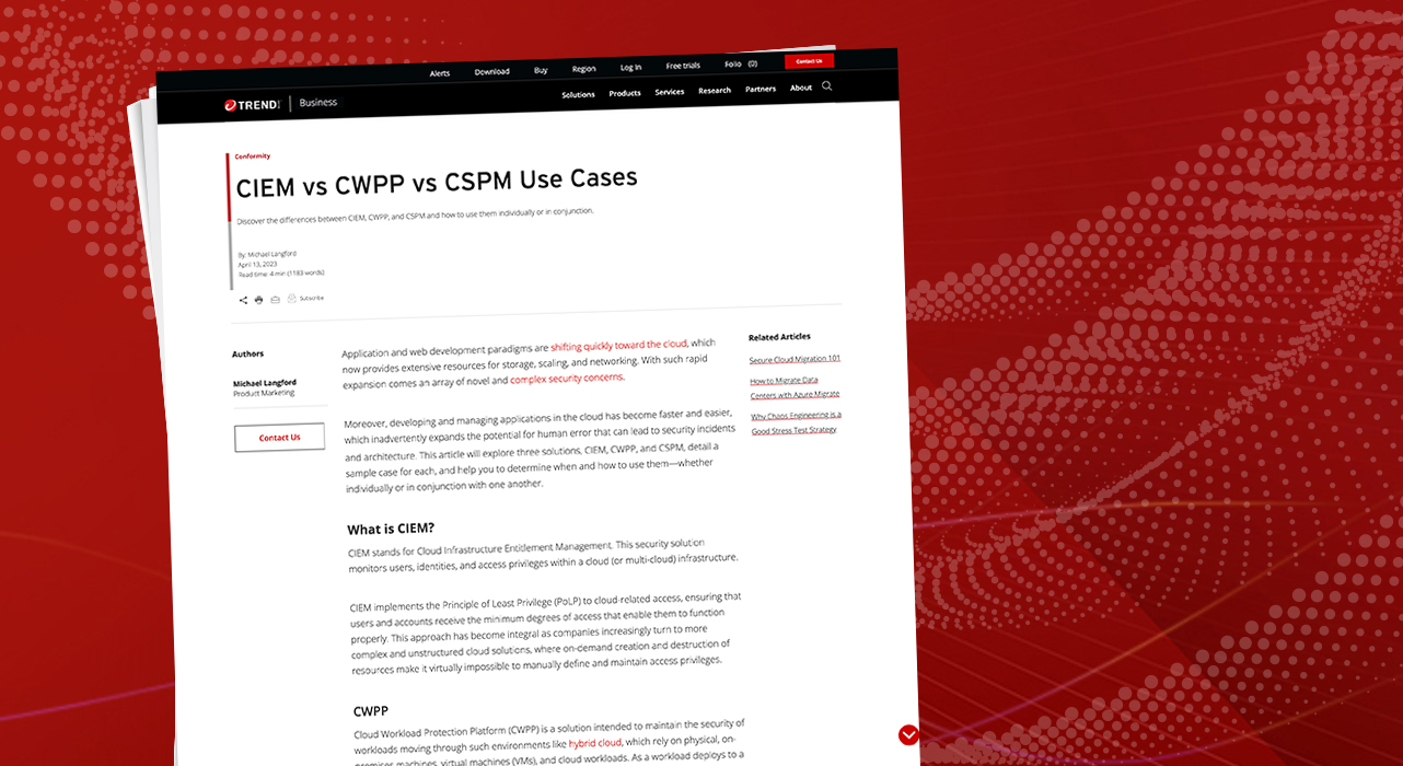 CIEM vs CWPP vs CSPM