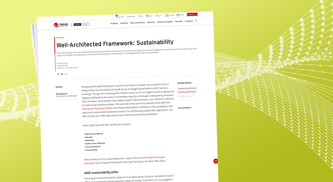 Well-Architected Framework: Sustainability