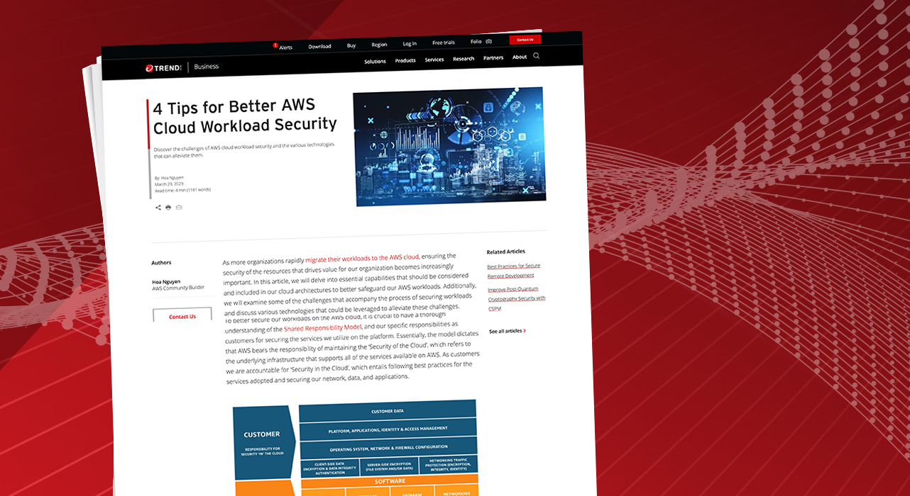 4 Tips for Better AWS Cloud Workload Security