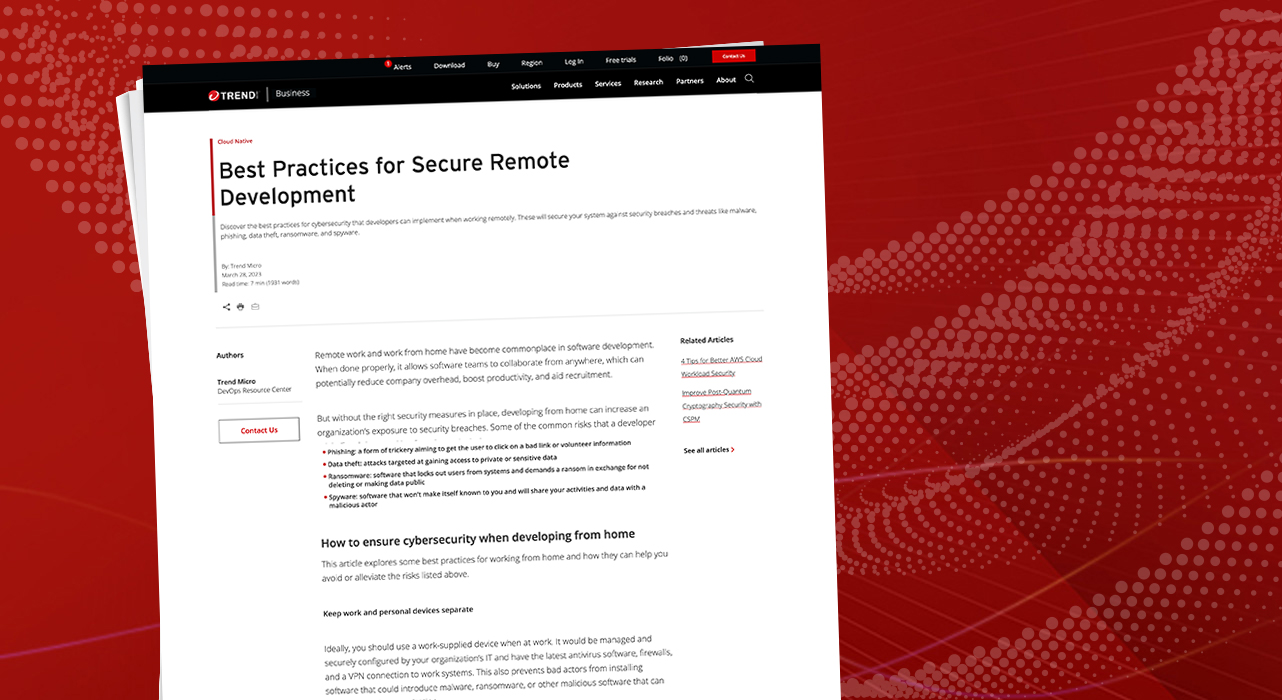 Best Practices for Secure Remote Development