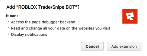 Chrome Extensions Steal Roblox Currency Uses Discord - bt roblox chrome
