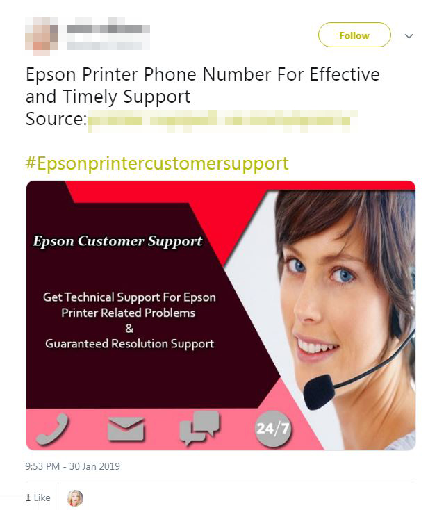 Figure 2. Screenshots of tech support scams posted on Twitter