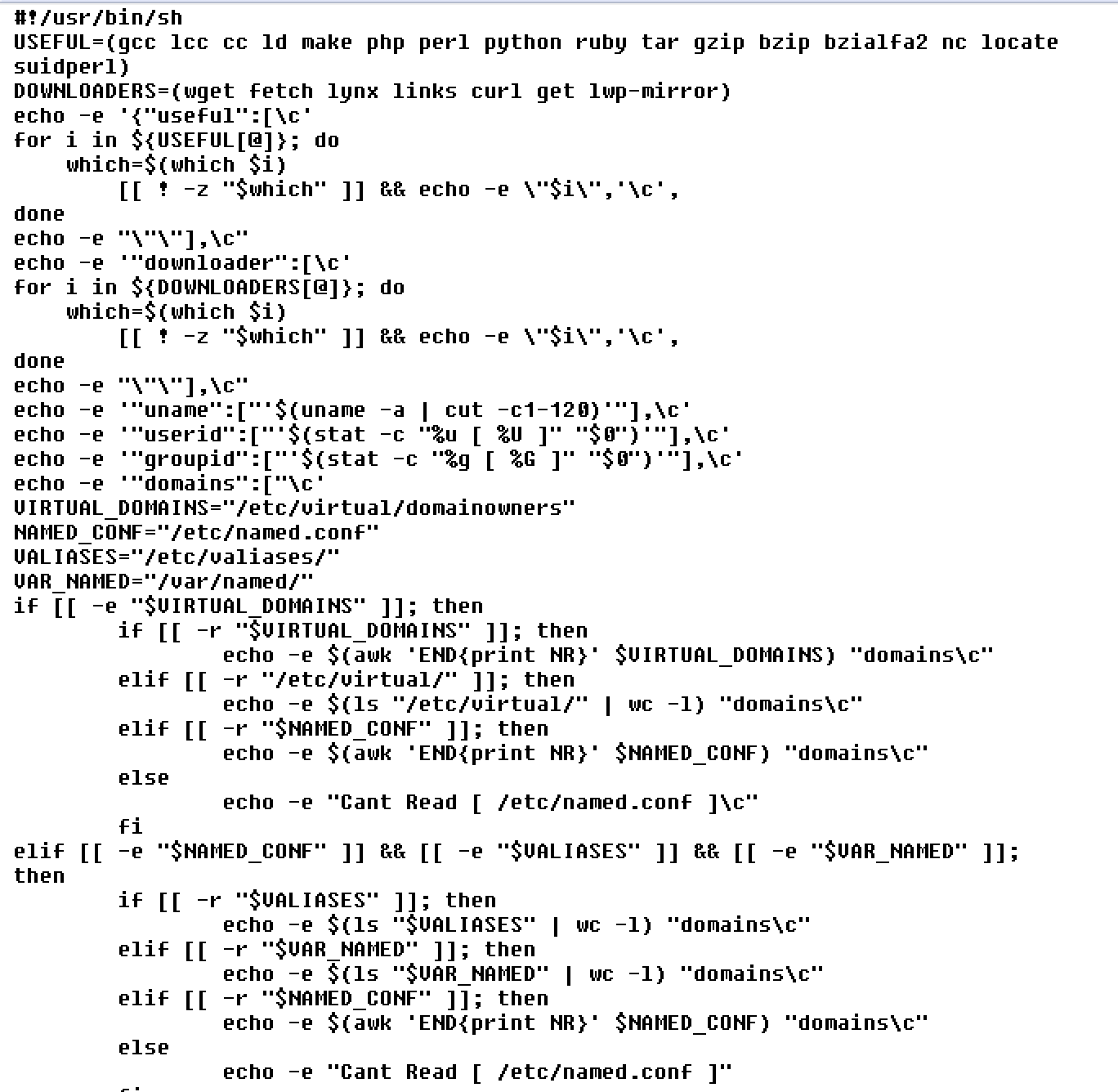 Figure 9. A sample of deployed Bash script