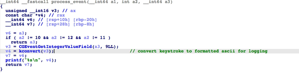 Code snippets showing kconvert()