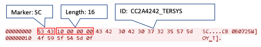 Figure 20. ID message example