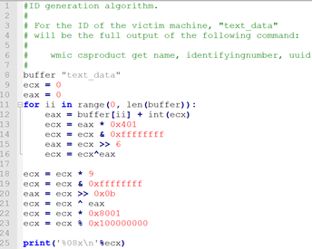 Figure 4. Algorithm for computing a custom 4-byte hash