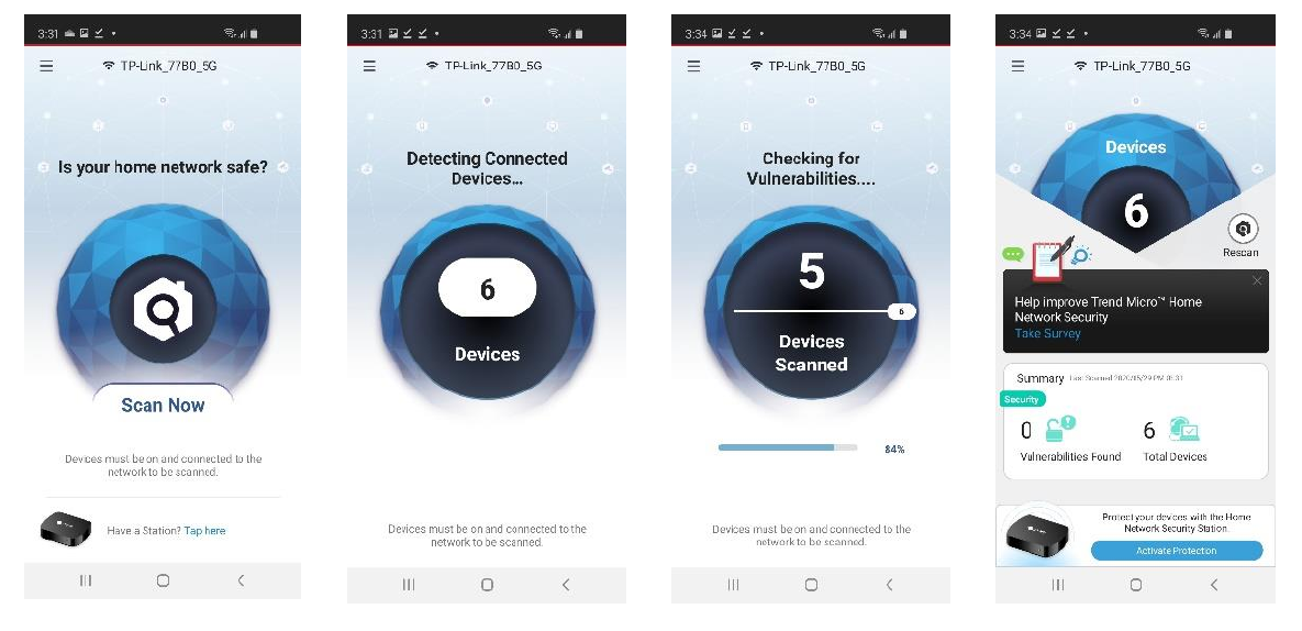 Figure 5. Home Network Security (HNS) App