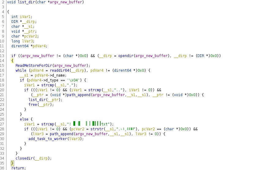 Figure 11. Code snippet showing the list_dir() function