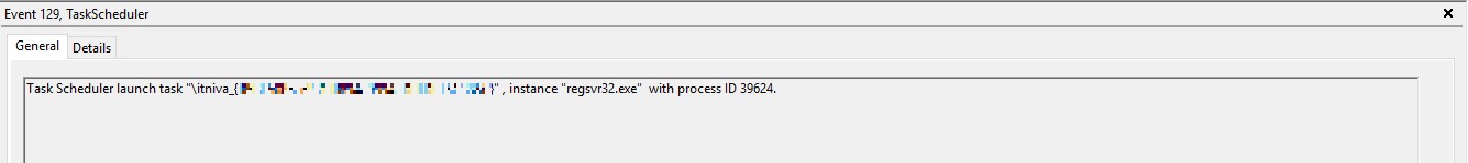 Figure 3. Malicious scheduled task initializing