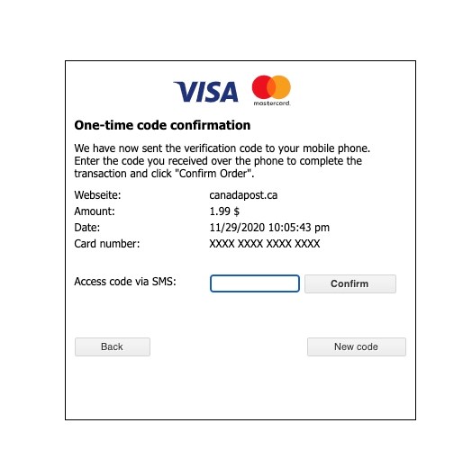 Figure 6. The fake credit transaction page