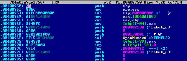 Figure 4. The Babuk Locker code showing that this sample is from the third version of Babuk