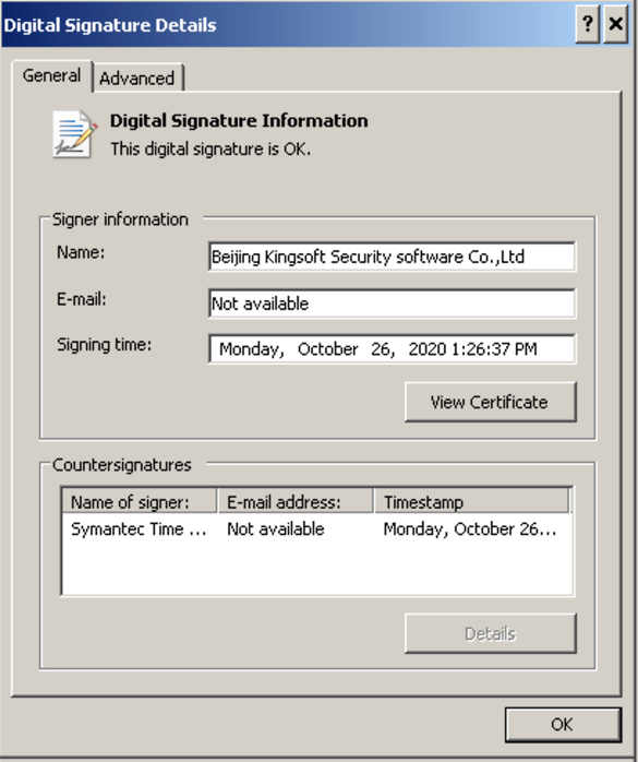 Hidden.sys properties and digital signature details (2 of 2)