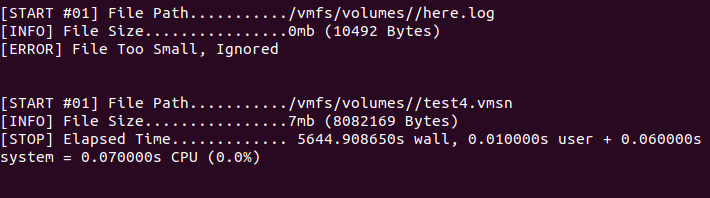 Ransomware output console