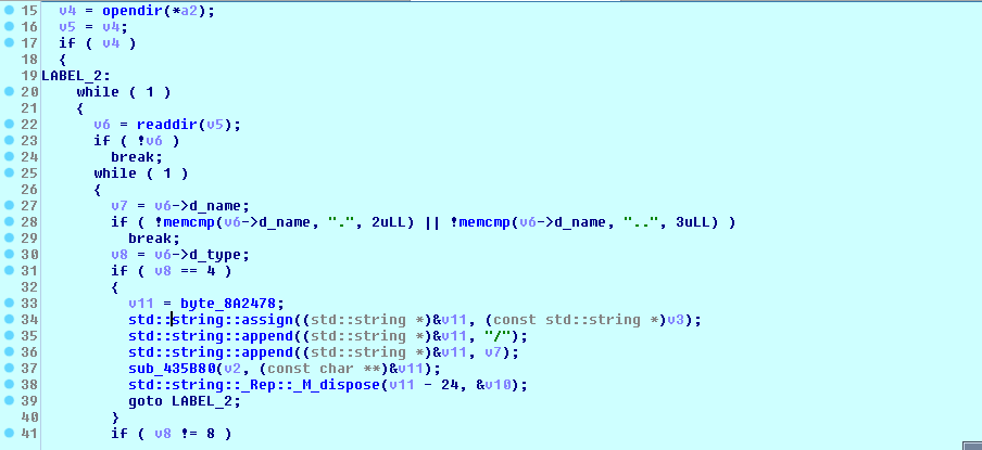 Linux variant looping across files/directories