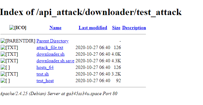 Figure 3. Threat actor’s malware hosting directory