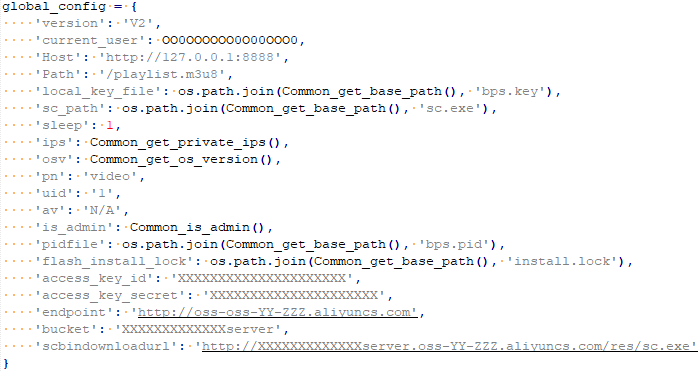 Figure 17. The BPS backdoor global configuration variable