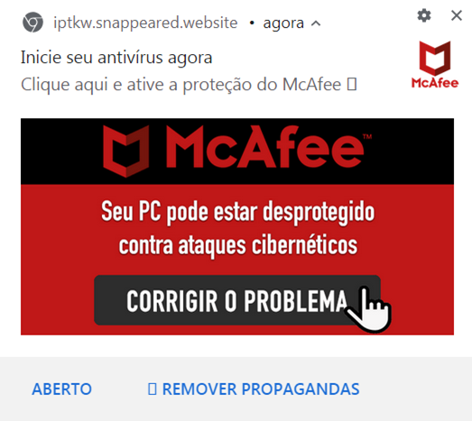 Figure 5. McAfee advertisement localized for users in Brazil