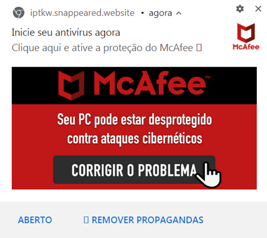 Figure 5. McAfee advertisement localised for users in Brazil