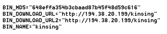 Figure 3. Example of a Kinsing family identifier