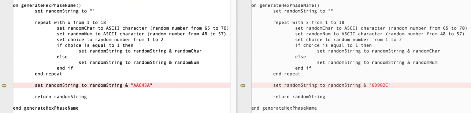 Figure 9. Changed postfix