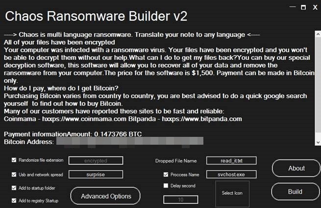 Figure 4. The GUI of Chaos version 2.0