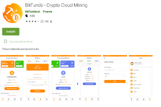 Screenshots of some of the fake cryptocurrency apps when they were still available on the Play Store