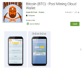 Screenshots of some of the fake cryptocurrency apps when they were still available on the Play Store