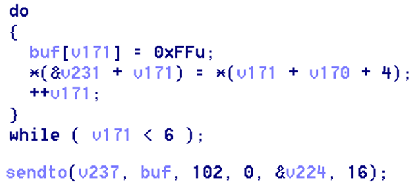 Figure 5. Sending the Magic Packet to devices 