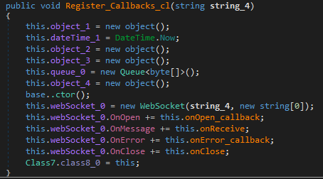 Function for registering callback functions